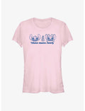 Disney Lilo & Stitch Ohana Means Family Quote Girls T-Shirt