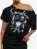 Coraline Jumbo Print Girls Off-Shoulder T-Shirt