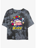 Nintendo Kirby Dreaming Food Girls Tie-Dye Crop T-Shirt