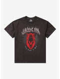 Jurassic Park Red Dinosaur Metal T-Shirt