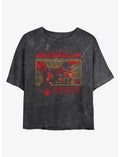 Dungeons & Dragons Red Dragon Stats Girls Mineral Wash Crop T-Shirt