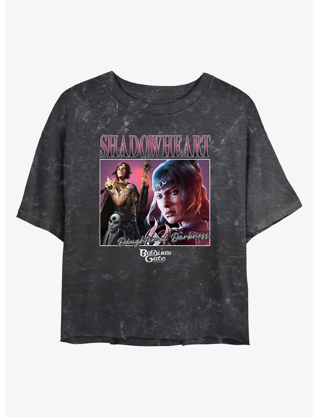 Dungeons & Dragons Baldur's Gate Shadowheart Vintage Darkness Girls Mineral Wash Crop T-Shirt