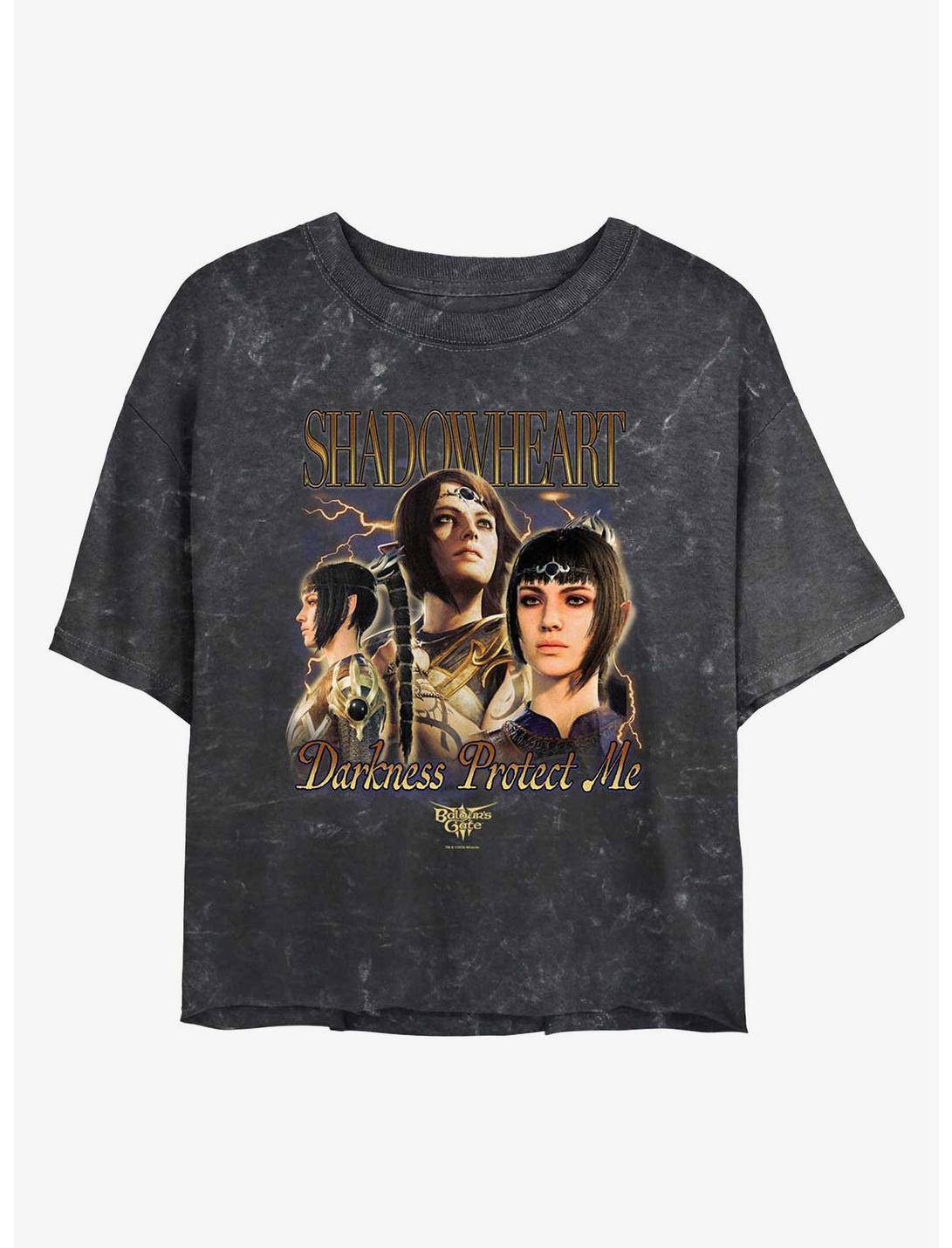 Dungeons & Dragons Baldur's Gate Shadowheart Montage Girls Mineral Wash Crop T-Shirt