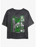 Dungeons & Dragons Roll The Dice Girls Mineral Wash Crop T-Shirt