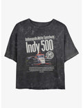 Indianapolis 500 Cover Ad Girls Mineral Wash Crop T-Shirt