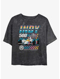 Indianapolis 500 Vintage Neon Girls Mineral Wash Crop T-Shirt