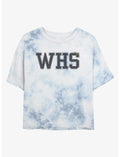 Yellowjackets High School Logo Girls Tie-Dye Crop T-Shirt