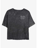Disney Kingdom Hearts Kingdom Hearts Crest Girls Mineral Wash Crop T-Shirt