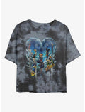 Disney Kingdom Hearts Clouded Horizon Girls Tie-Dye Crop T-Shirt