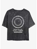 Marvel Thunderbolts* John Walker U.S. Agent Logo Girls Mineral Wash Crop T-Shirt