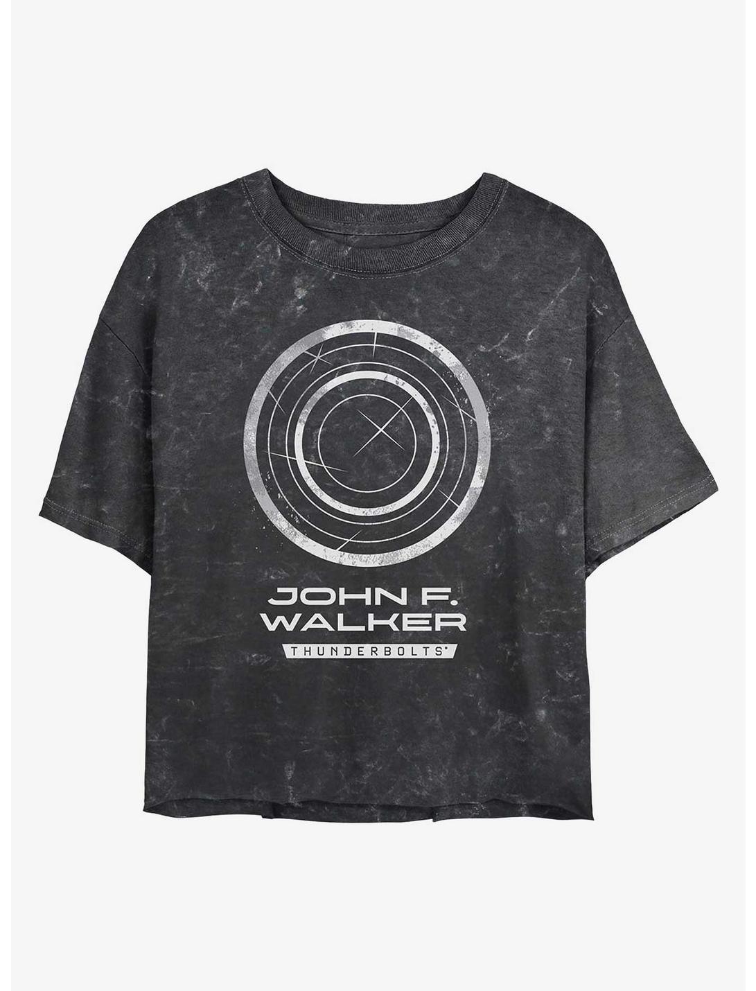 Marvel Thunderbolts* John Walker U.S. Agent Logo Girls Mineral Wash Crop T-Shirt