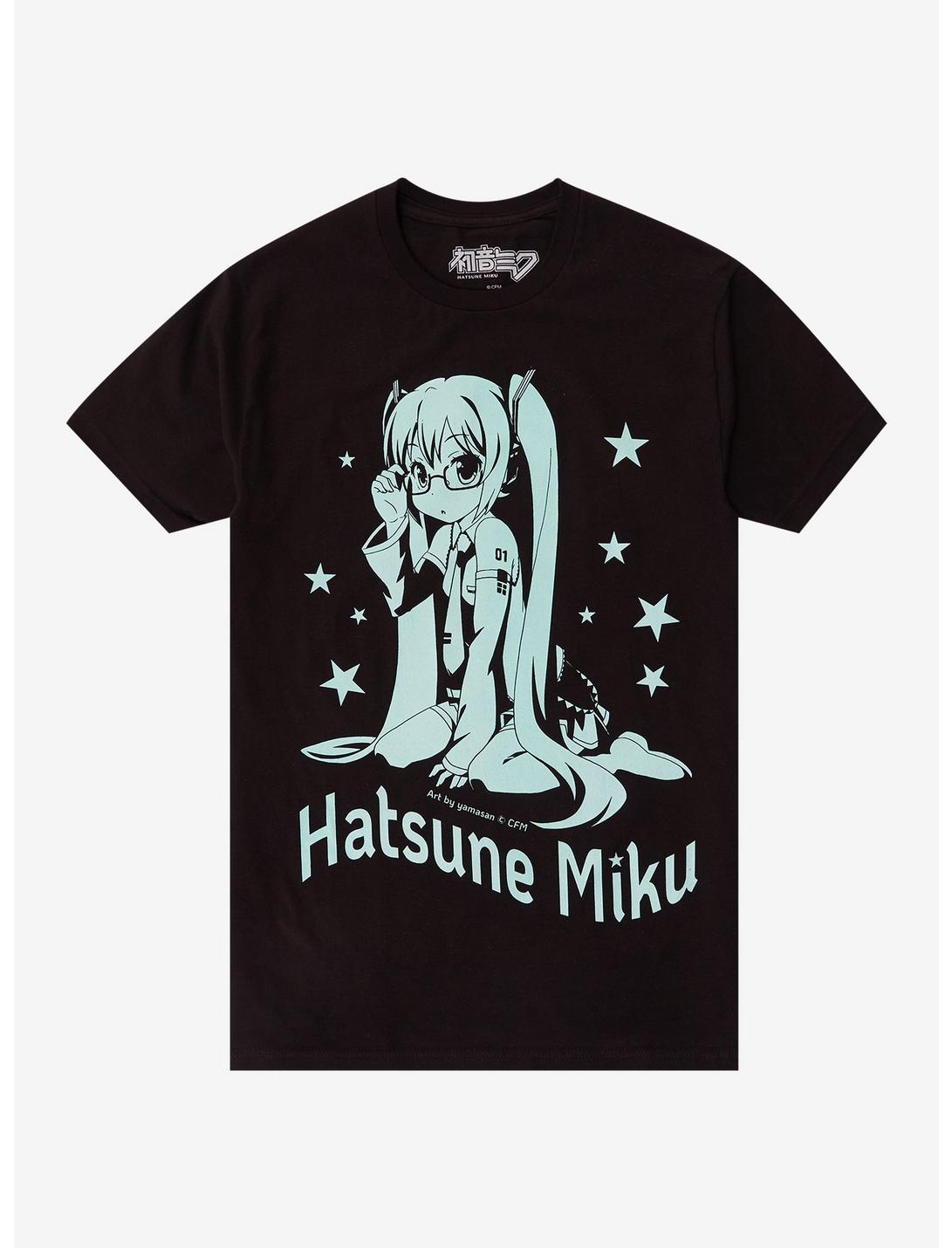 Hatsune Miku Glasses T-Shirt By Yamasan