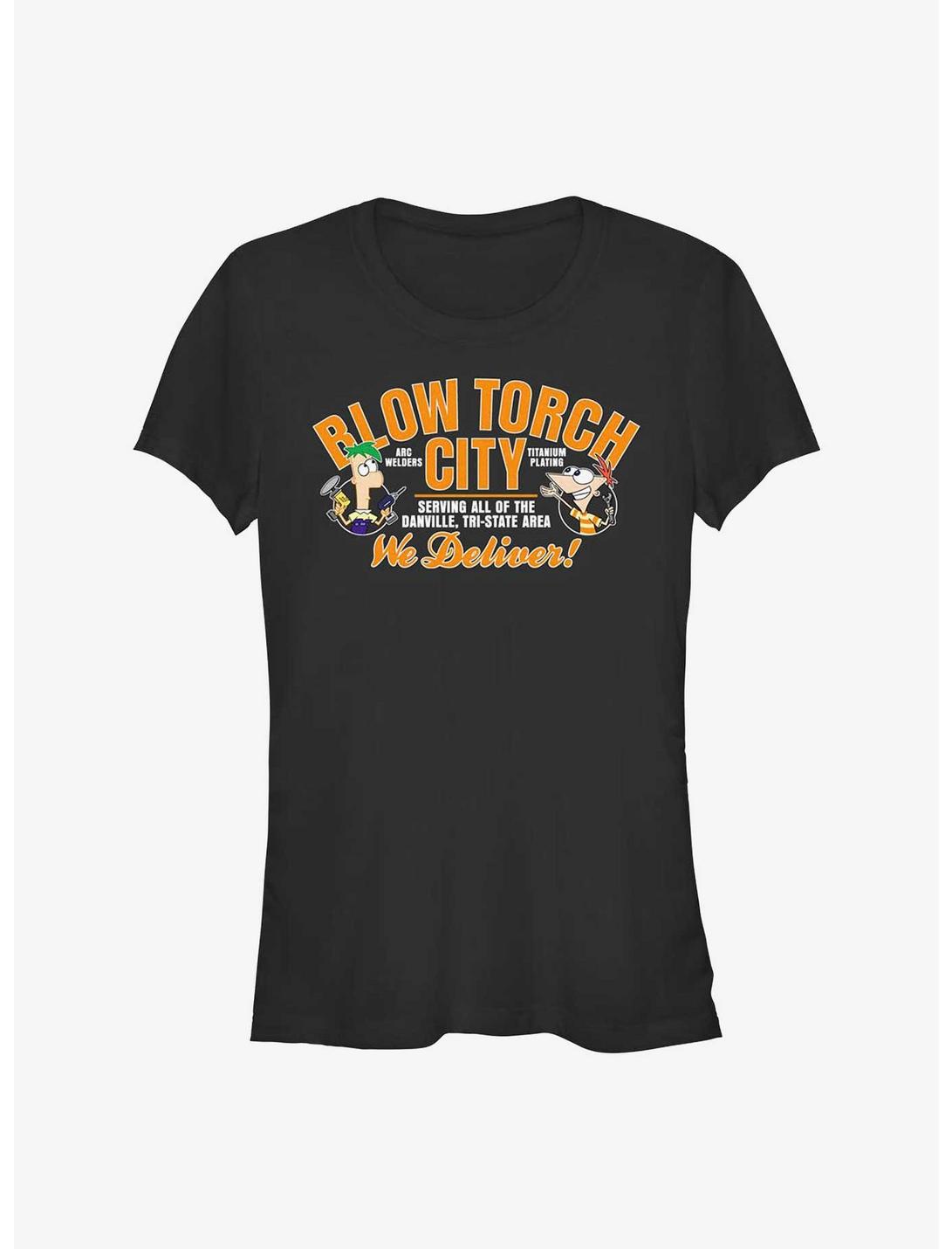 Phineas And Ferb Blow Torch City Girls T-Shirt