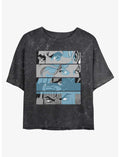 Marvel Fantastic Four Fantastic Blue Eyes Girls Mineral Wash Crop T-Shirt