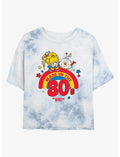 Rainbow Brite Made In The 80s Girls Tie-Dye Crop T-Shirt