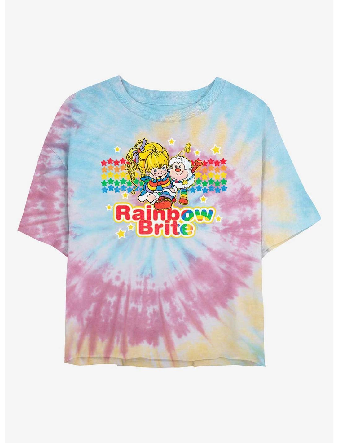 Rainbow Brite Vintage Pals Girls Tie-Dye Crop T-Shirt