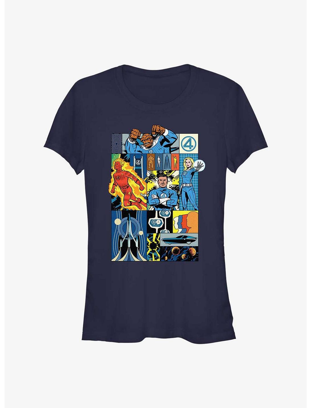Marvel The Fantastic Four: First Steps Classic Collage Girls T-Shirt