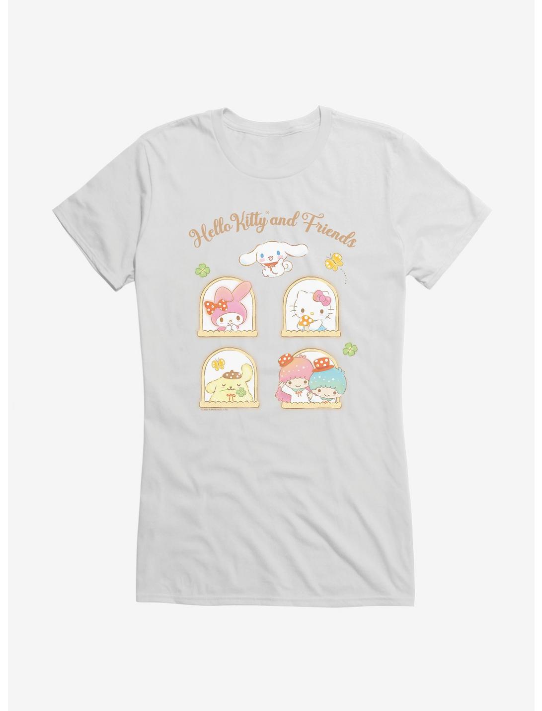 Hello Kitty And Friends Mushroom Garden Portrait Tiles Girls T-Shirt