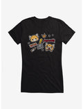 Aggretsuko Metal Gig Stickers Girls T-Shirt