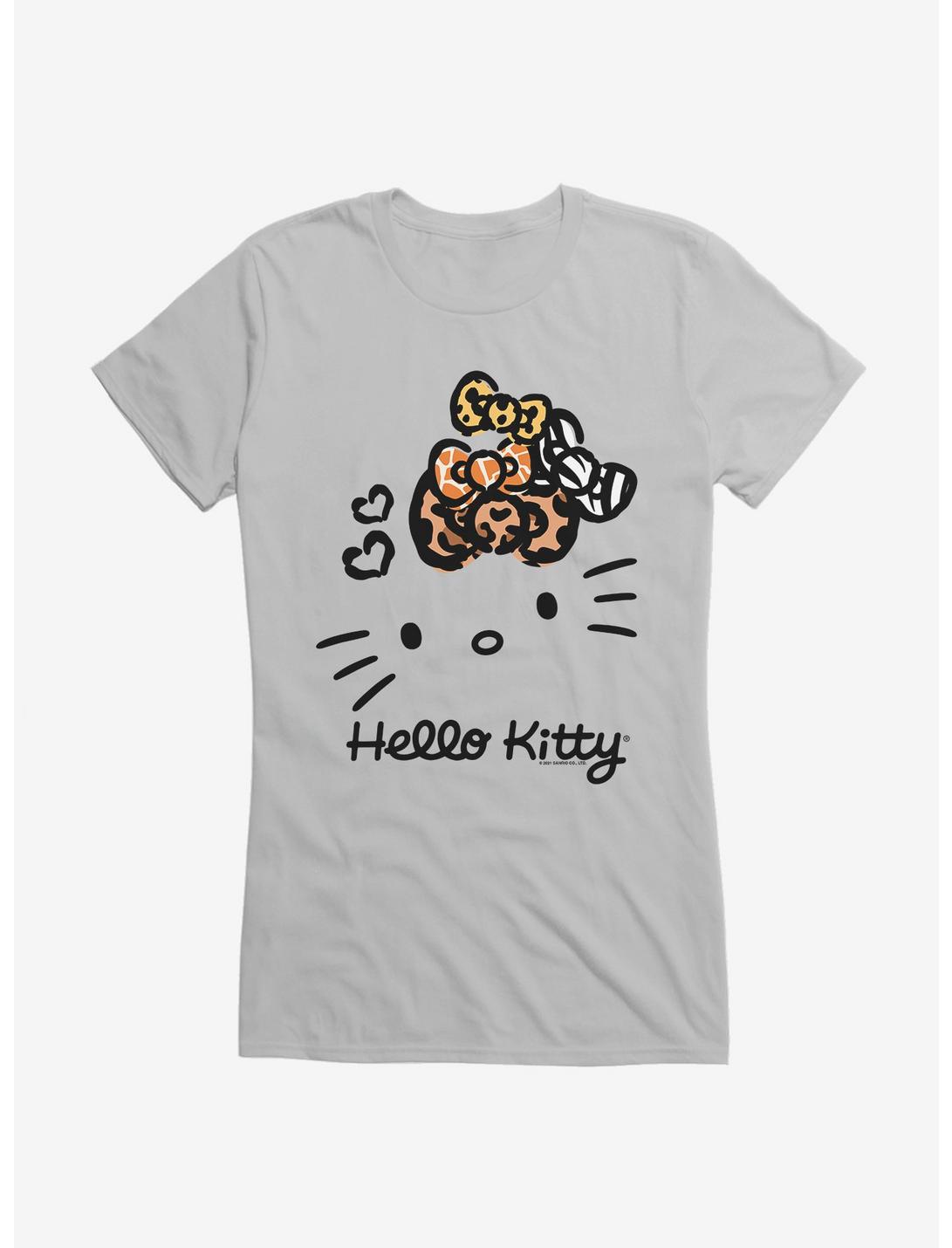 Hello Kitty Jungle Paradise Stencil Outline Girls T-Shirt