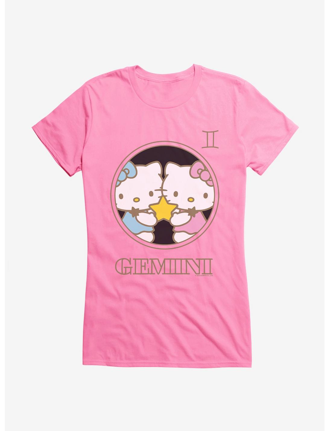 Hello Kitty Star Sign Gemini Stencil Girls T-Shirt