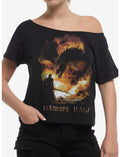 Feminine Rage Dragon Girls Off-Shoulder T-Shirt