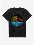 Jurassick World Rebirth Moss Covered Logo Mineral Wash T-Shirt