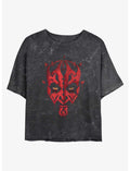 Star Wars Darth Maul Paint Girls Mineral Wash Crop T-Shirt