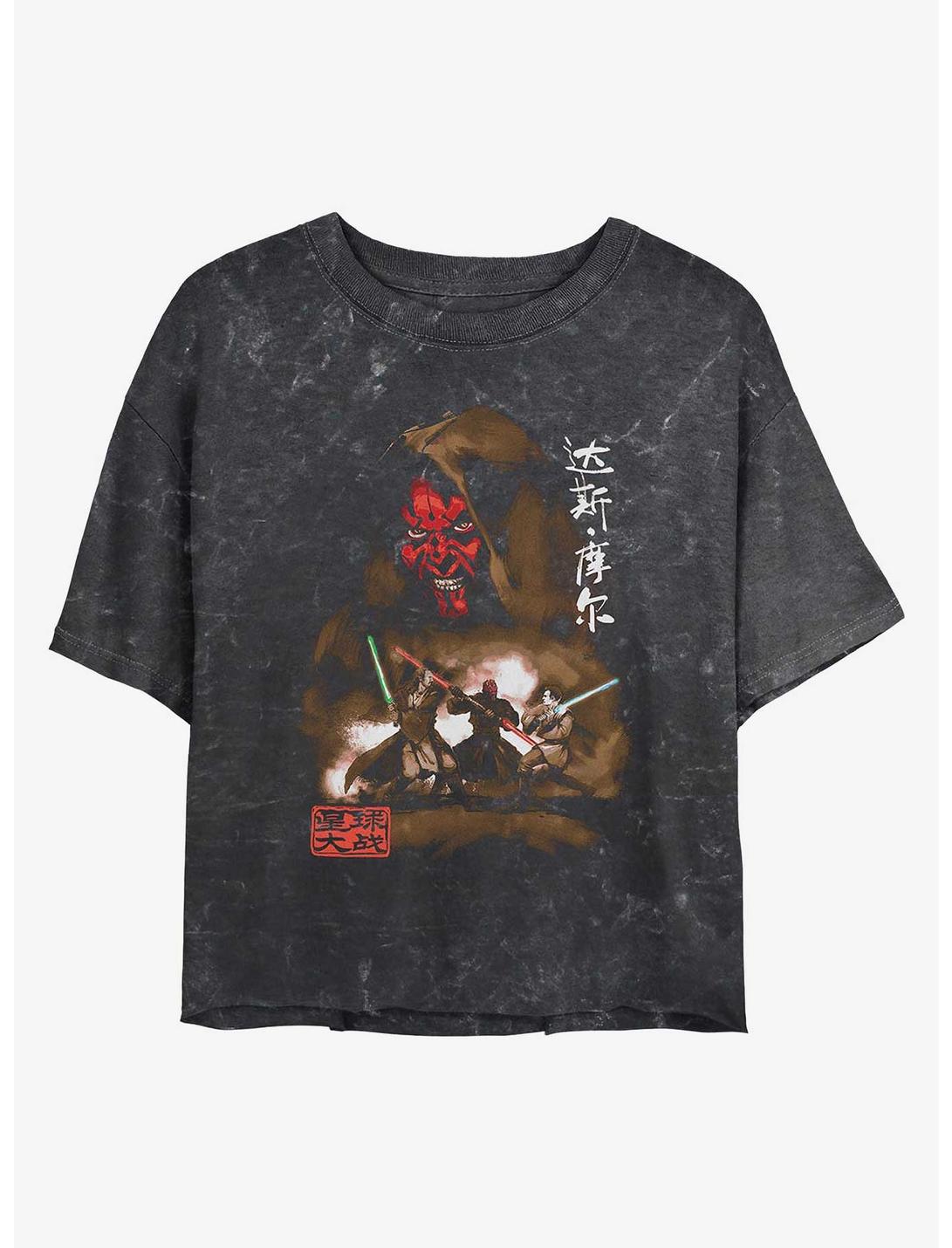 Star Wars Maul Battle Girls Mineral Wash Crop T-Shirt