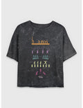 Squid Game Game Icons Girls Mineral Wash Crop T-Shirt