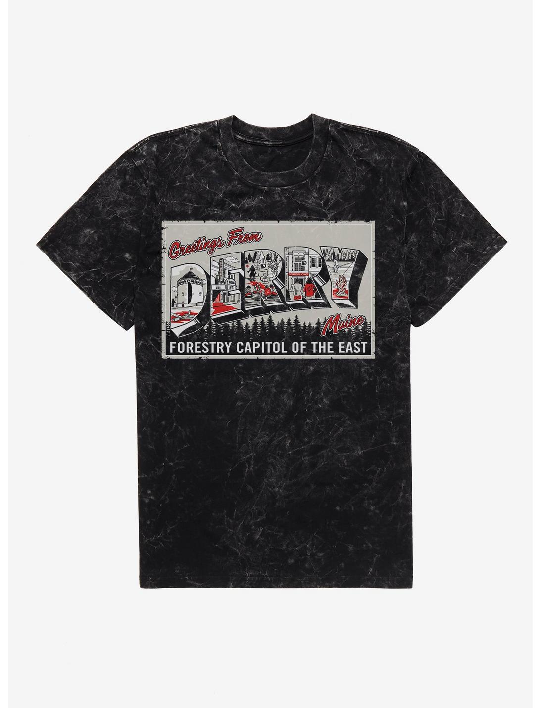 IT Welcome To Derry Greetings Form Derry Maine Mineral Wash T-Shirt