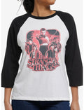 Stranger Things Group Girls Raglan T-Shirt
