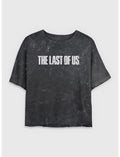 The Last Of Us Distressed Logo Girls Mineral Wash Crop T-Shirt