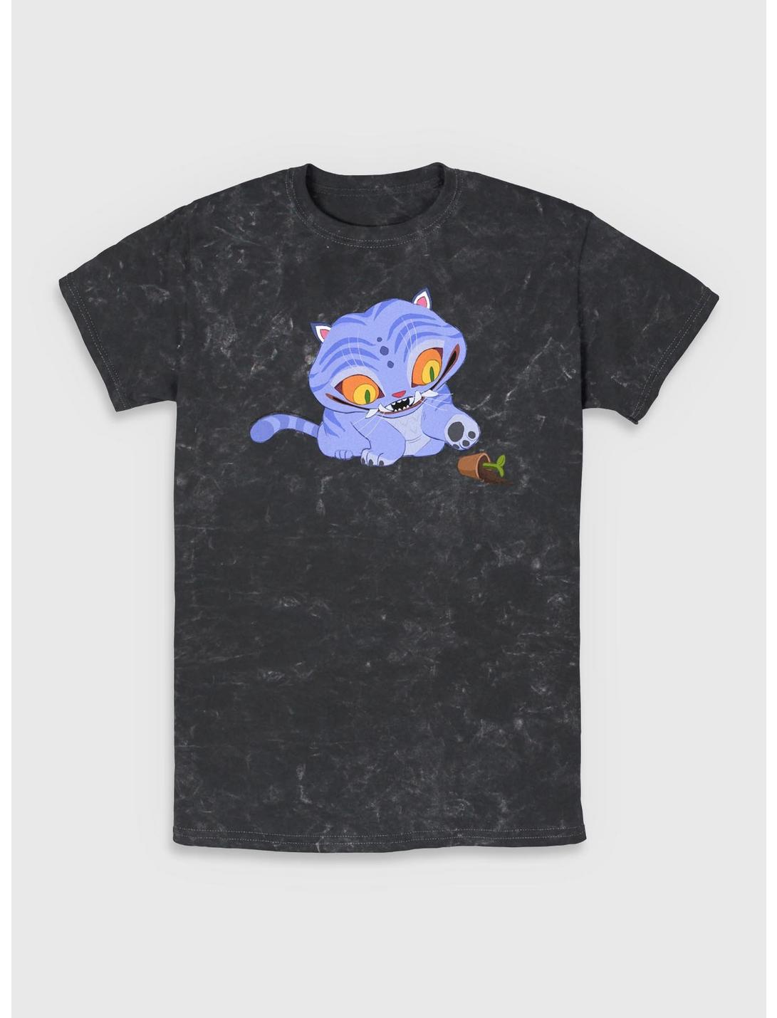 KPop Demon Hunters Chibi Derpy Tiger Mineral Wash T-Shirt