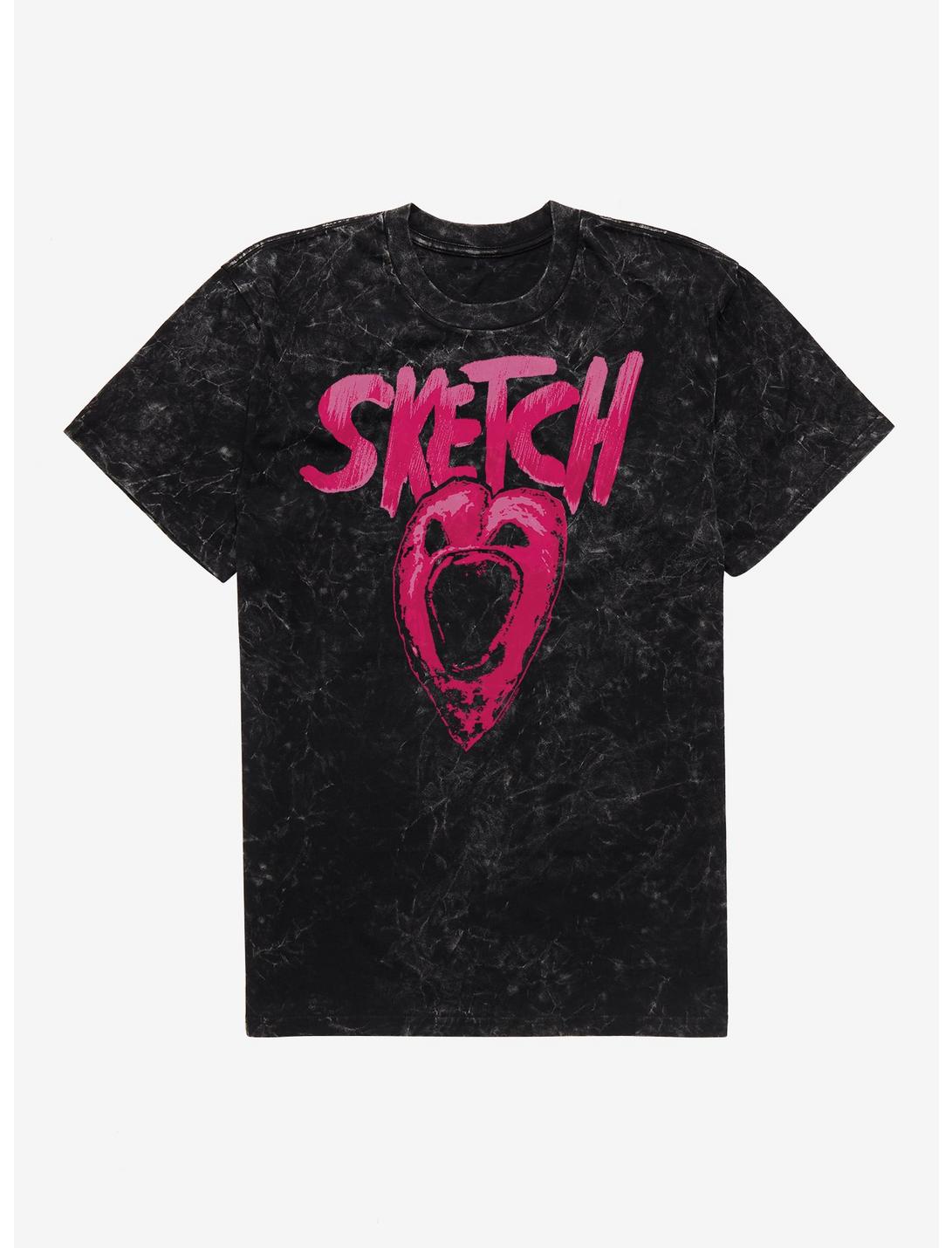 Sketch Pit Of Hearts Mineral Wash T-Shirt