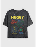 Poppy Playtime Huggy Wants To Play Girls Mineral Wash Crop T-Shirt