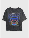 Poppy Playtime Huggy Wuggy Girls Mineral Wash Crop T-Shirt