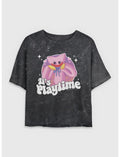Poppy Playtime Kissy Missy Girls Mineral Wash Crop T-Shirt