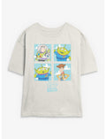Disney Pixar Toy Story Buzz Woody Alien Panels Girls Skimmer T-Shirt