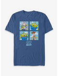 Disney Pixar Toy Story Buzz Woody Alien Panels Garment Dye T-Shirt