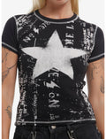Star Ribbed Girls T-Shirt
