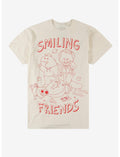 Smiling Friends Group Line Art T-Shirt