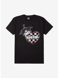 Kuromi Pink & Black Checker Heart T-Shirt