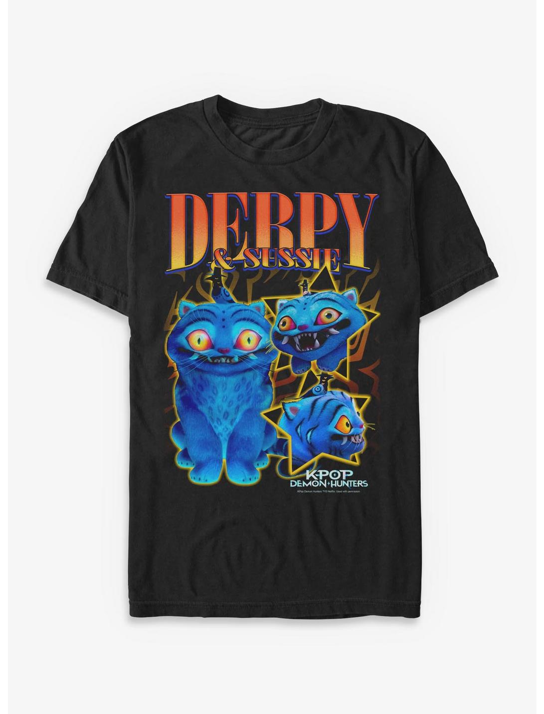 KPop Demon Hunters Derpy Tiger And Sussie Bird Collage T-Shirt