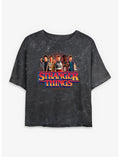 Stranger Things Crew Girls Mineral Wash Crop T-Shirt