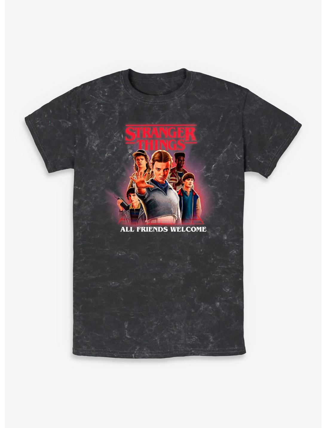 Stranger Things All Friends Welcome Mineral Wash T-Shirt