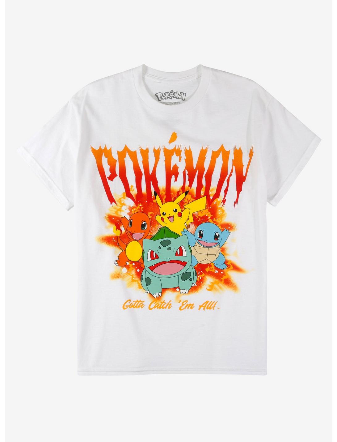 Pokémon Kanto Starter Flames T-Shirt