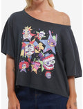 The Amazing Digital Circus Characters Girls Off-Shoulder T-Shirt