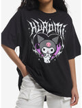 Kuromi Metal Destructed Girls Oversized T-Shirt