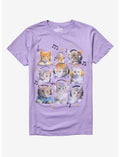 Cats & Headphones Grid T-Shirt By Goodie Two Sleeves